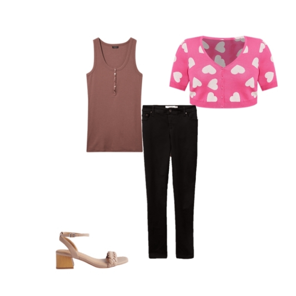 🆕️💕 3X TORRID PINK & WHITE HEART RIBBED SHORT SLEEVE SHRUG SWEATER💕 - Picture 6 of 6